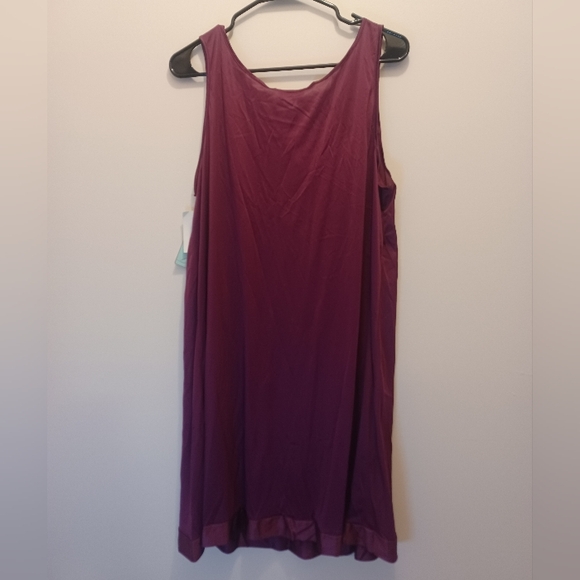 NEW Vintage Vanity Fair fuchsia long lounge night gown sz L - Picture 3 of 3